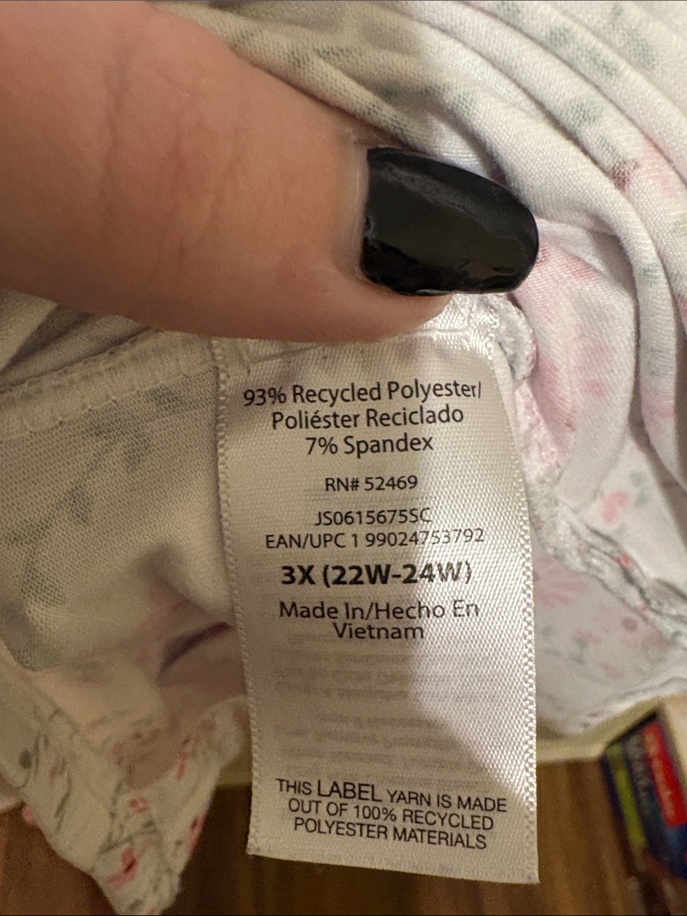 Floral Pink Piped Pajama Set - Picture 4 of 4